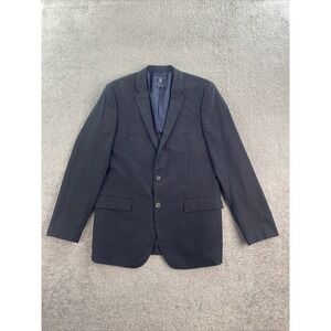 J Crew Suit Jacket 42 L Blue Cotton Thompson Solid Designer Premium Menswear
